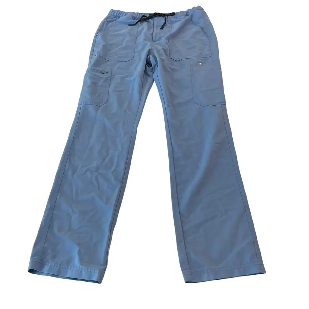 Figs Cairo Straight-Leg Scrub Pant Ceil Blue Size Large Tall